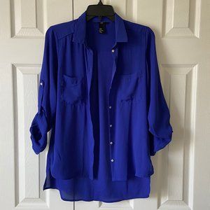 H&M 3/4 Sleeve Button Down Blouse